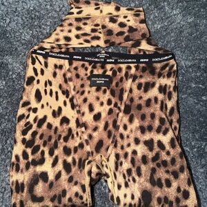 Skims Dolce & Gabbana Animal Print Leggings